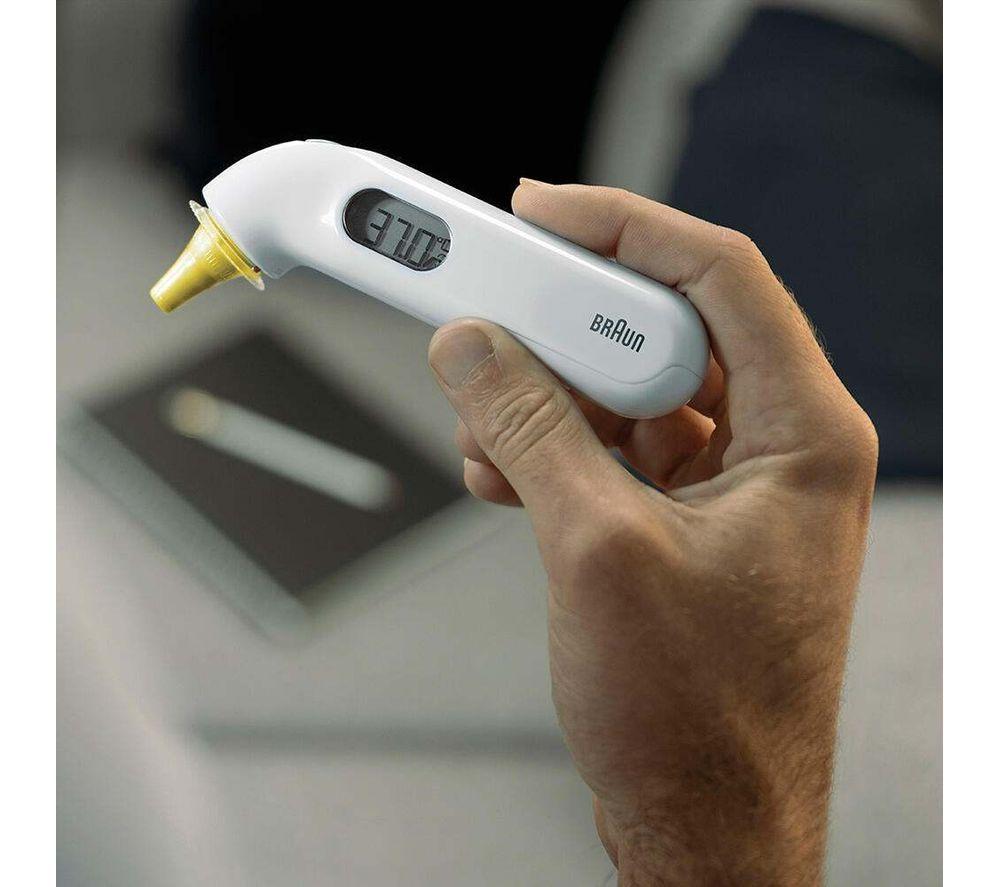 BRAUN ThermoScan 3 IRT 3030 Ear Thermometer - White and Yellow image number 2 of 3