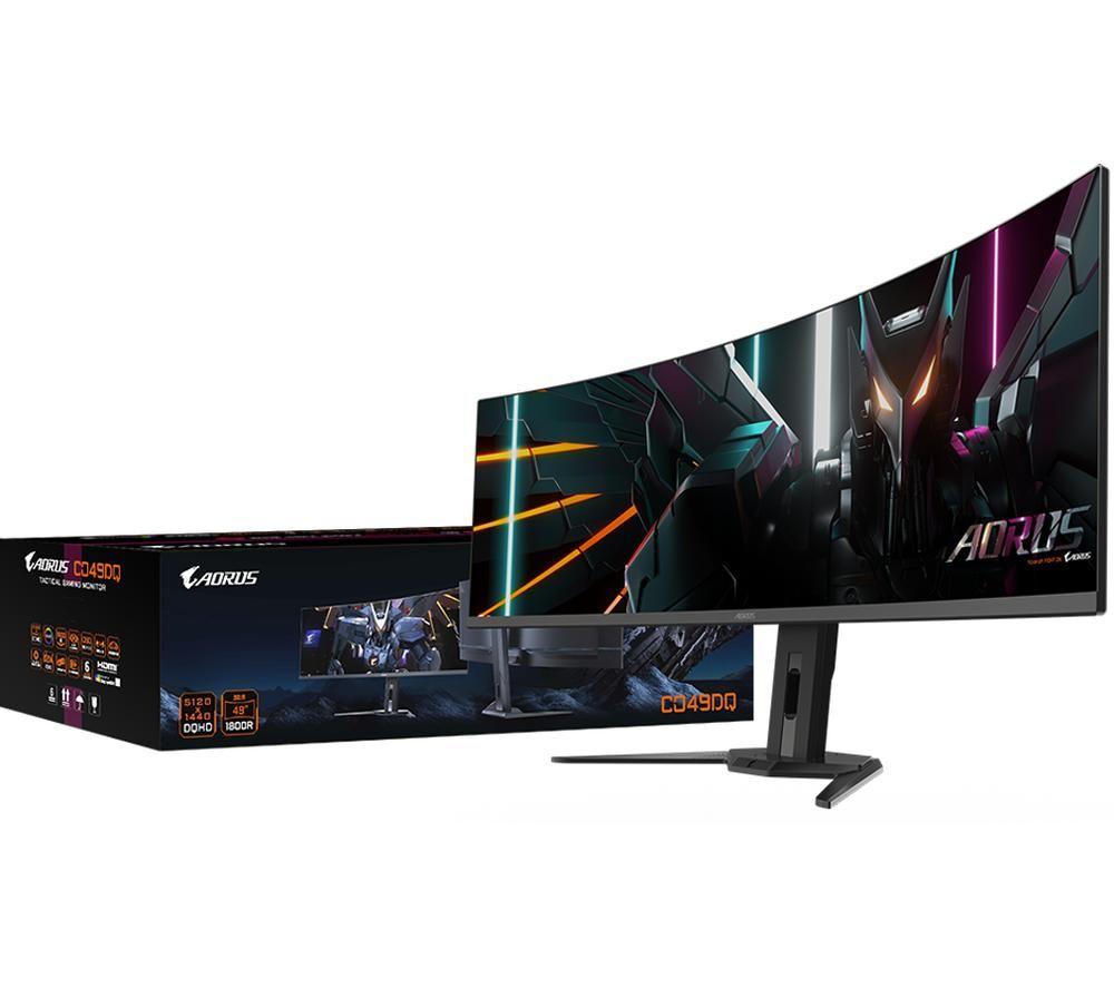 GIGABYTE AORUS CO49DQ 5K Ultra HD 49" Curved QD-OLED Gaming Monitor - Black image number 6 of 9