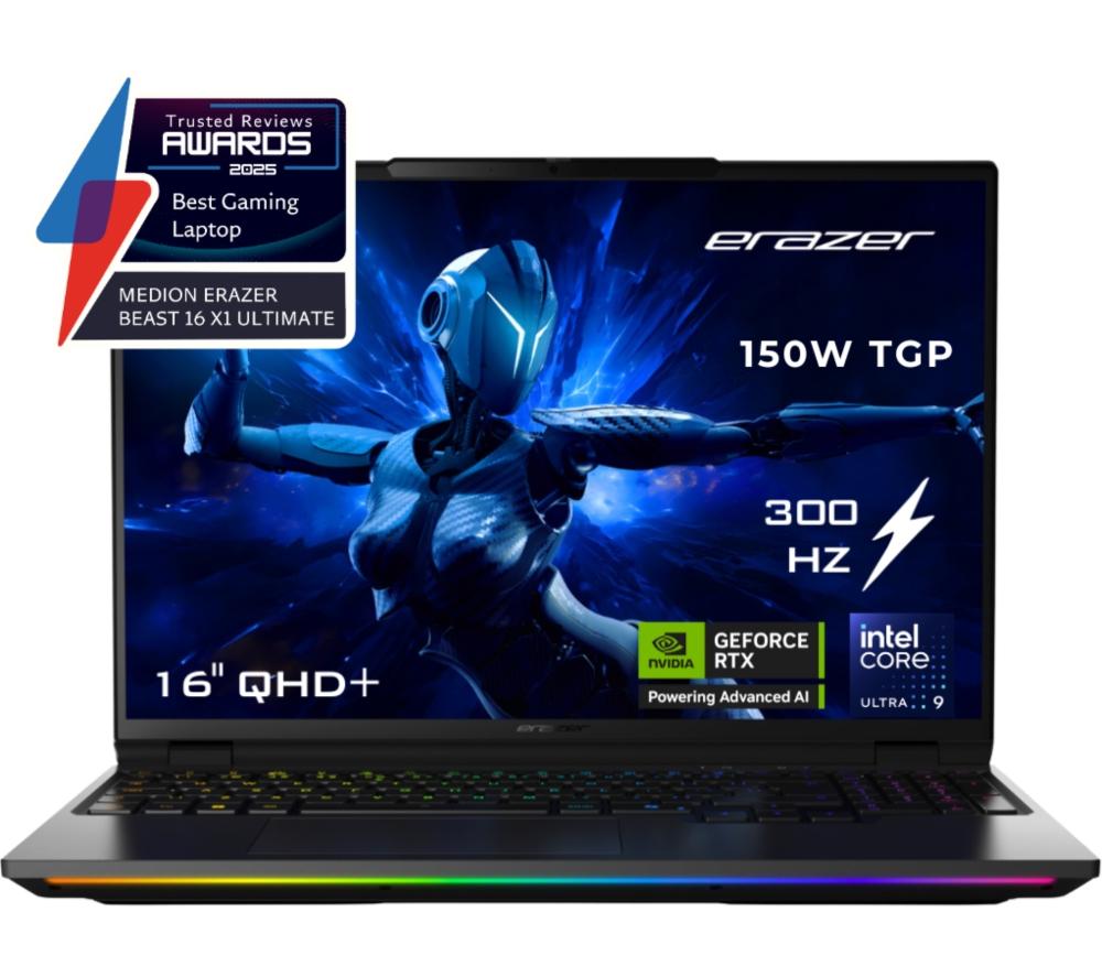 MEDION Erazer Beast 16 X1 Ultimate 16" Gaming Laptop &ndash; Intel&reg; Core&trade; Ultra 9, RTX 5080, 2 TB SSD image number 2 of 15