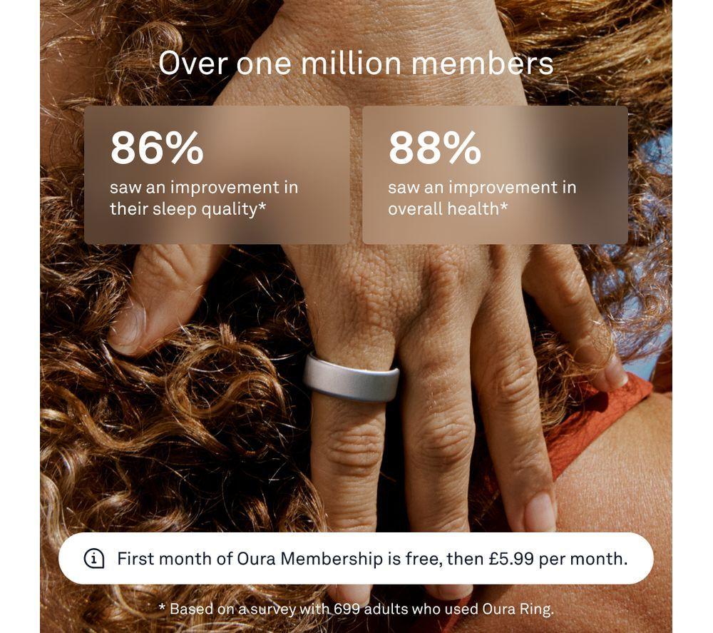 OURA Ring 4 - Brushed Silver, Size 10 image number 8 of 12