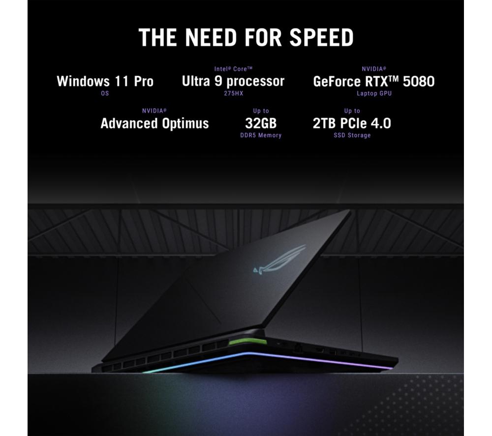 ASUS ROG Strix G18 18" Gaming Laptop - Intel&reg; Core&trade; Ultra 9, RTX 5080, 2 TB SSD image number 11 of 29
