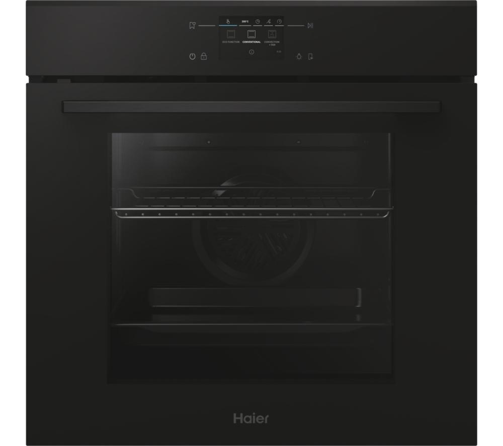 HAIER ID Series 2 H6 ID25L5YTX Electric Pyrolytic Smart Oven – Black, Black