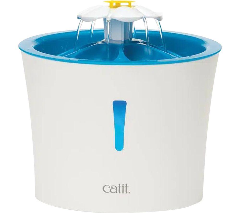 CATIT LED Flower Water Fountain - White, Blue,White