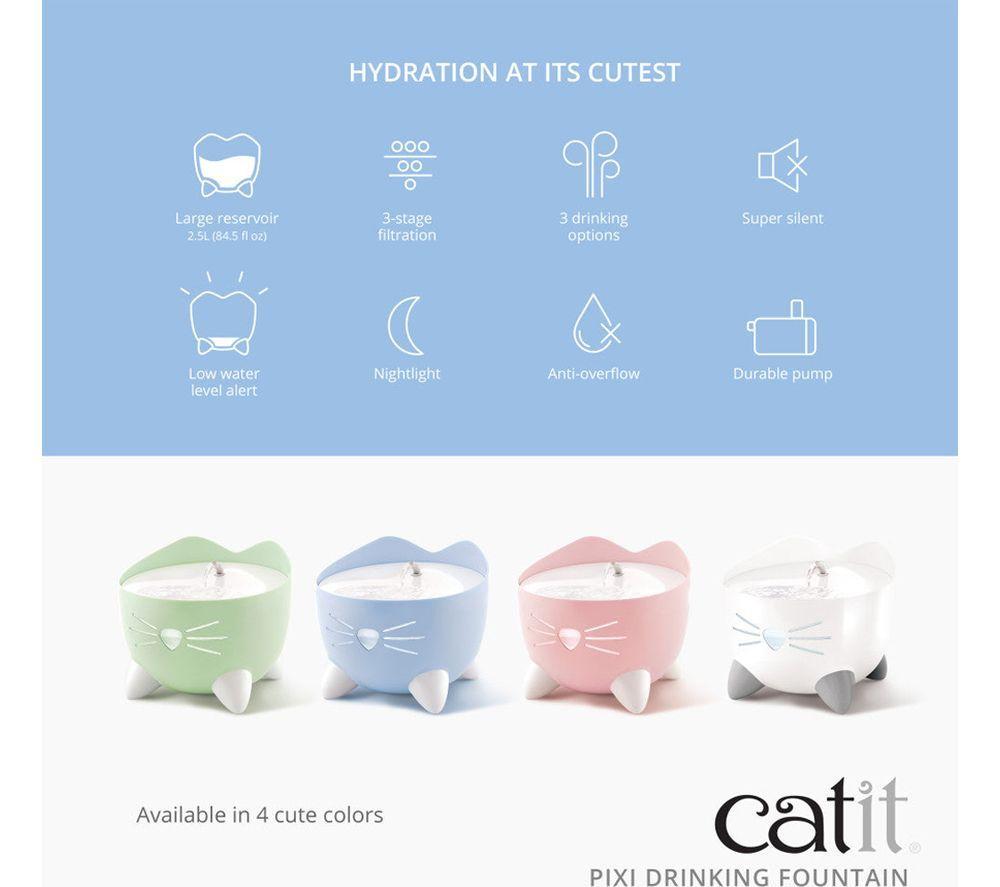 CATIT Pixi Pet Water Fountain - Blue image number 3 of 6