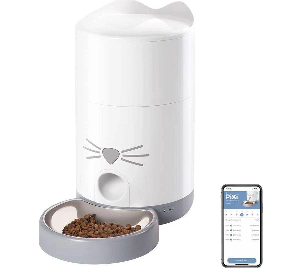CATIT Pixi Smart Dry Food Feeder - White & Grey image number 2 of 3