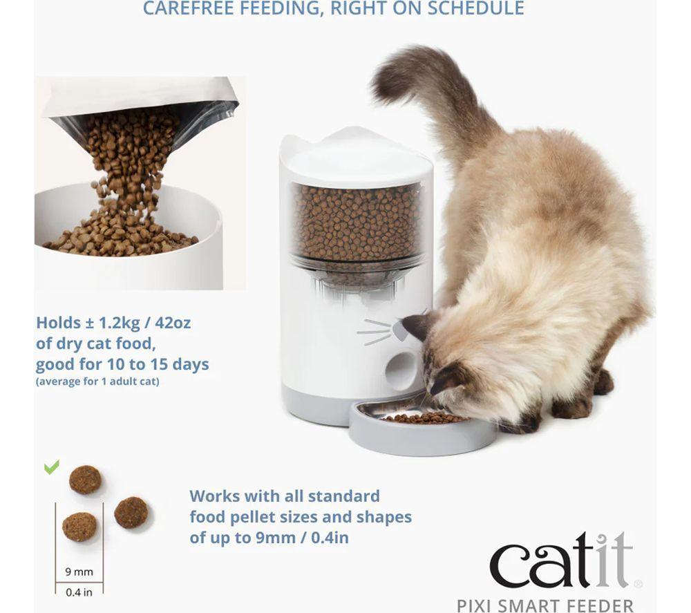 CATIT Pixi Smart Dry Food Feeder - White & Grey image number 3 of 3