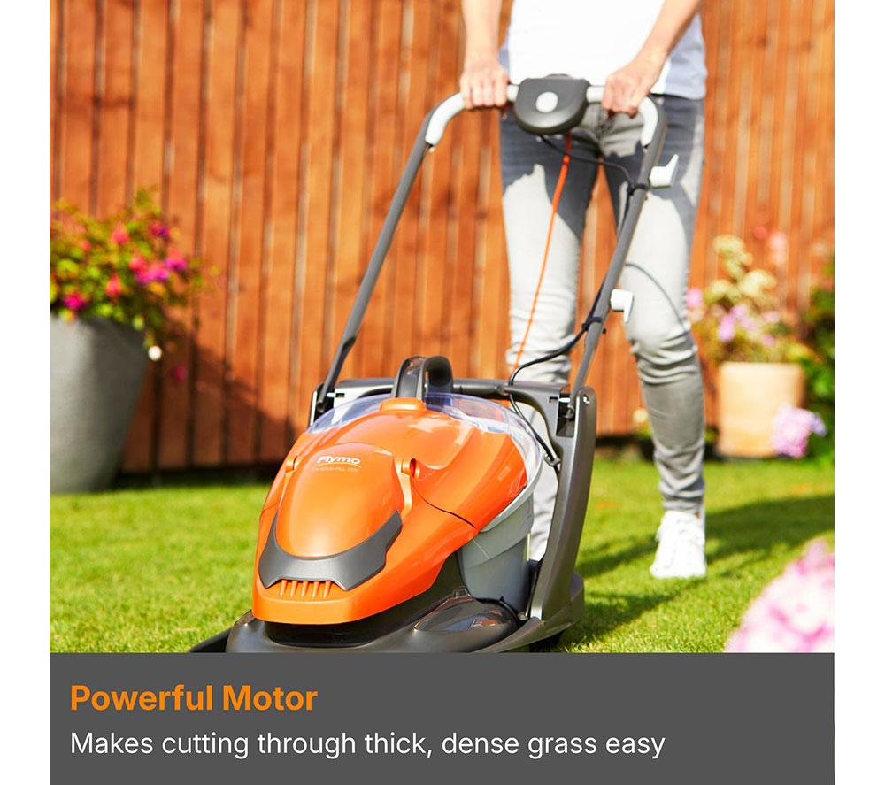 FLYMO EasiGlide Plus 330V Corded Lawn Mower - Orange & Grey image number 4 of 10