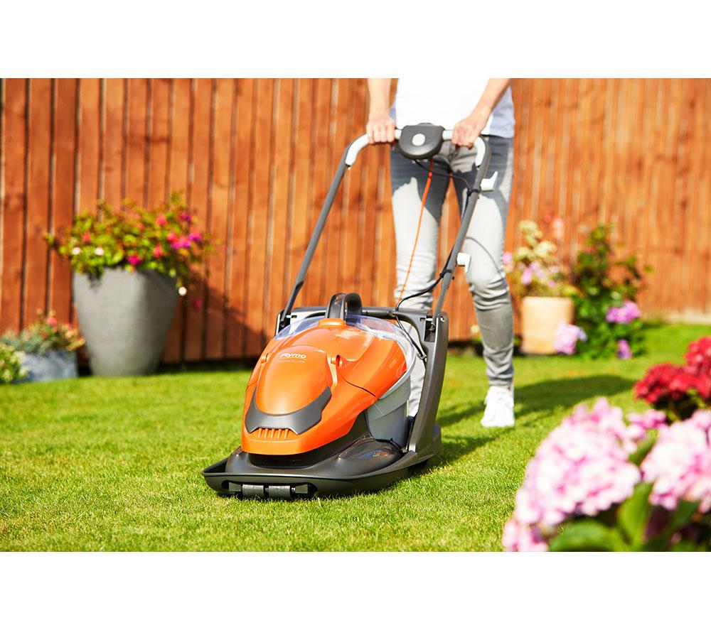 FLYMO EasiGlide Plus 330V Corded Lawn Mower - Orange & Grey image number 9 of 10
