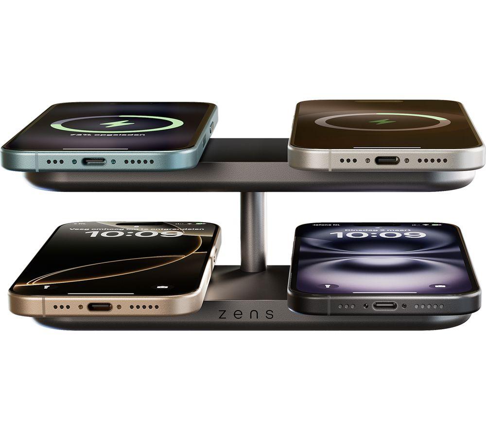ZENS Quattro Pro 4 Qi2 4-in-1 Magnetic 15 W Wireless Charger - Black image number 5 of 6
