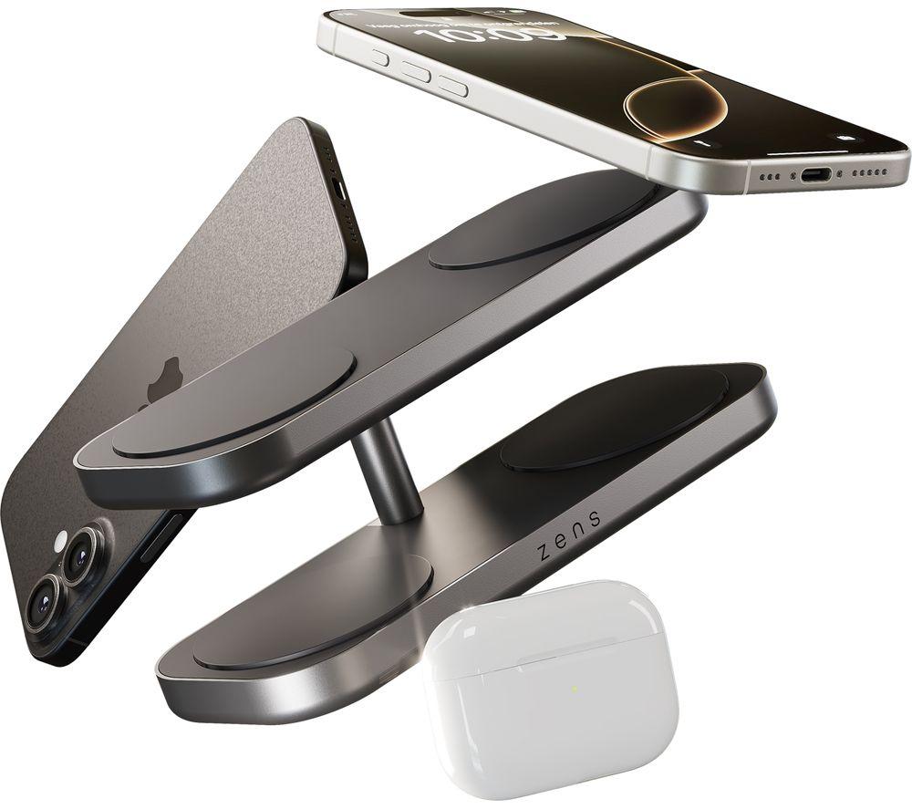 ZENS Quattro Pro 4 Qi2 4-in-1 Magnetic 15 W Wireless Charger - Black image number 6 of 6