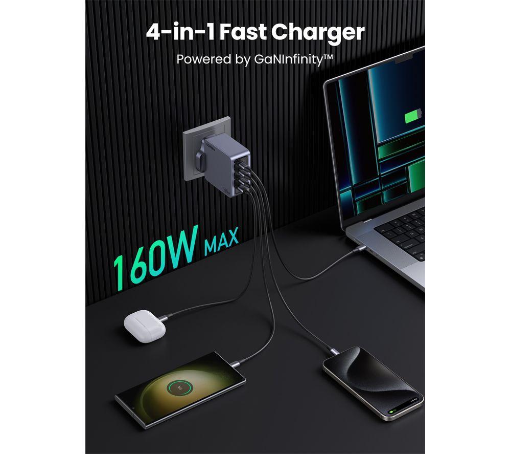 UGREEN Nexode Pro series 160 W 4-Port GaN Universal USB Charger image number 9 of 13