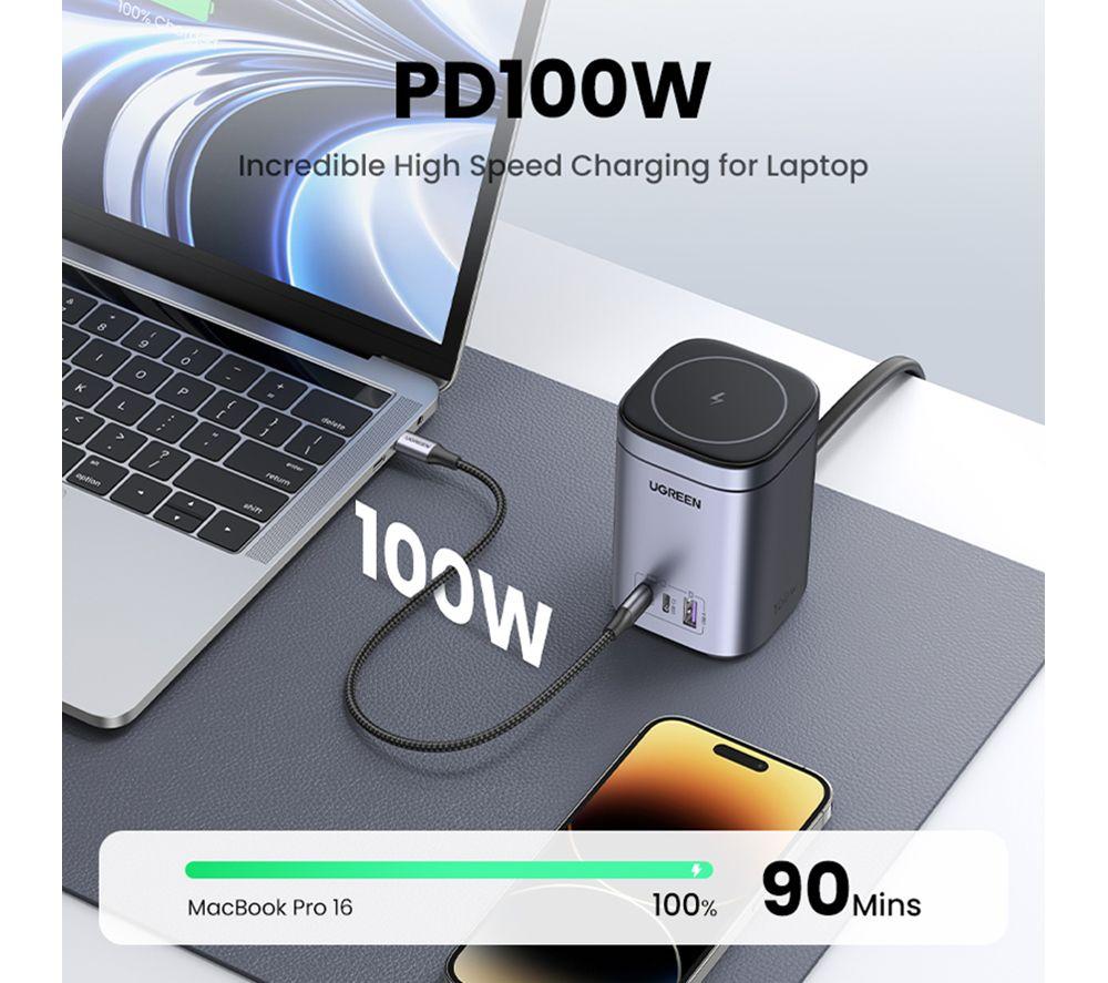 UGREEN Nexode 4-in-1 USB & Qi2 Wireless Charger image number 8 of 10