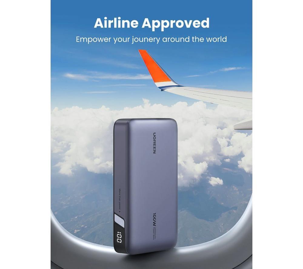 UGREEN Nexode 20000 mAh Portable Power Bank 420 g- Grey image number 2 of 3