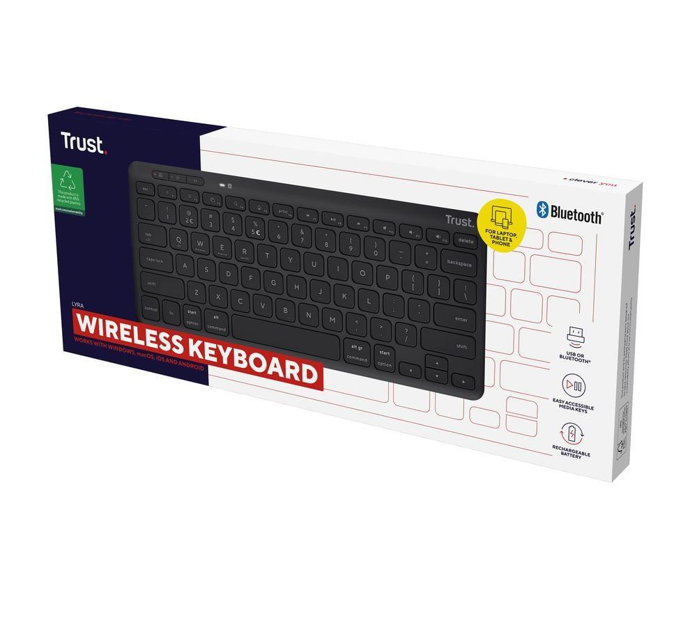 TRUST Lyra Wireless Keyboard - Black image number 5 of 14