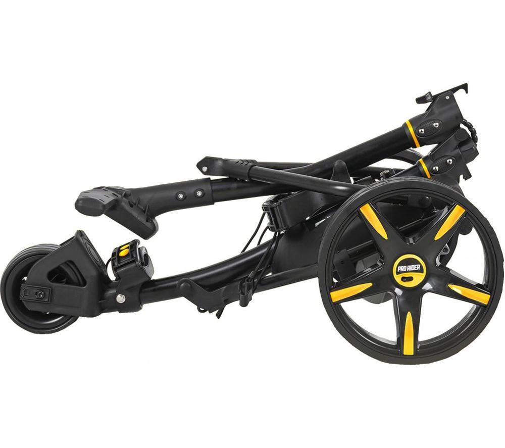 PRO RIDER 36 Hole Electric Golf Trolley - Yellow & Black image number 6 of 12