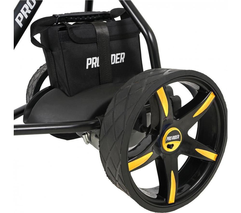 PRO RIDER 36 Hole Electric Golf Trolley - Yellow & Black image number 10 of 12