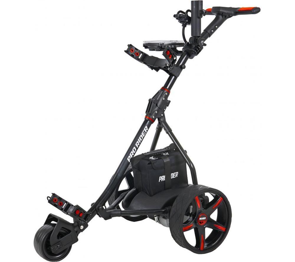 PRO RIDER 36 Hole Electric Golf Trolley - Black & Red image number 2 of 9