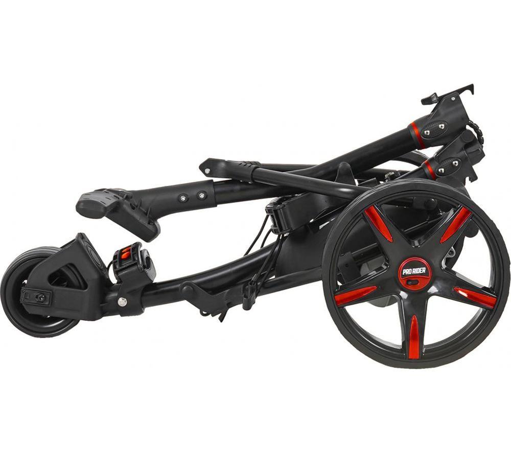 PRO RIDER 36 Hole Electric Golf Trolley - Black & Red image number 4 of 9