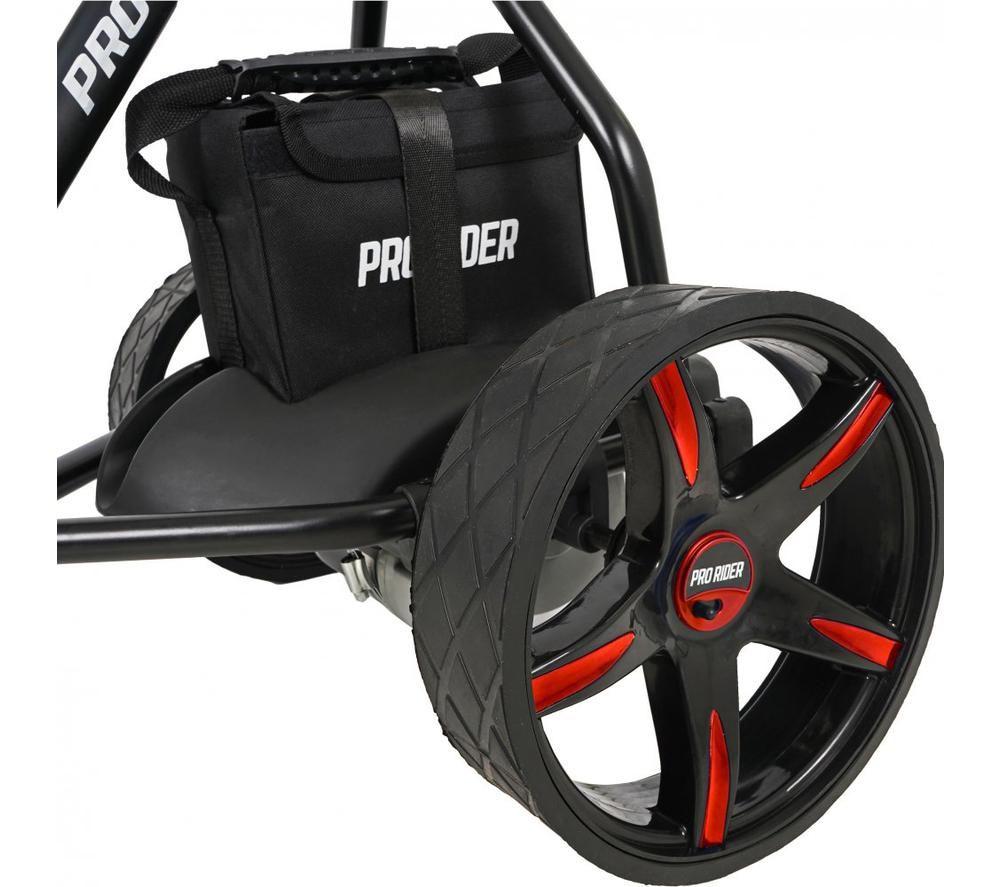 PRO RIDER 36 Hole Electric Golf Trolley - Black & Red image number 8 of 9