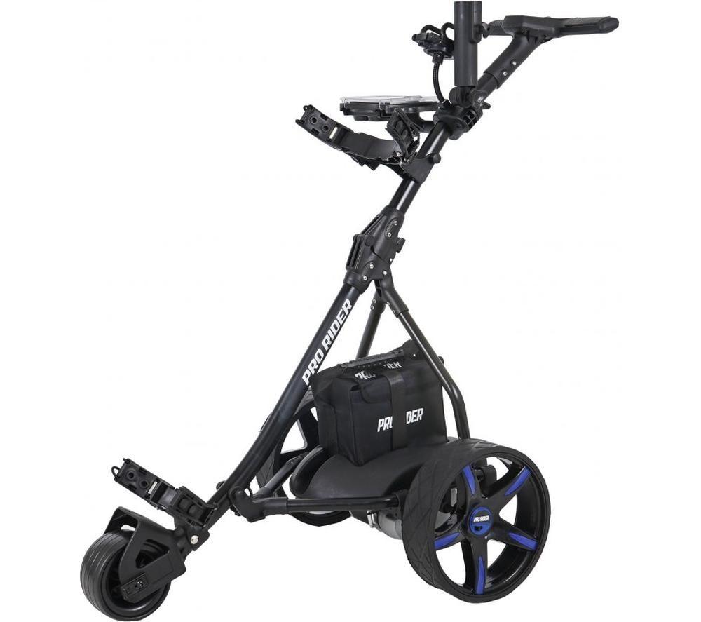 PRO RIDER 36 Hole Electric Golf Trolley - Black & Blue, Black,Blue