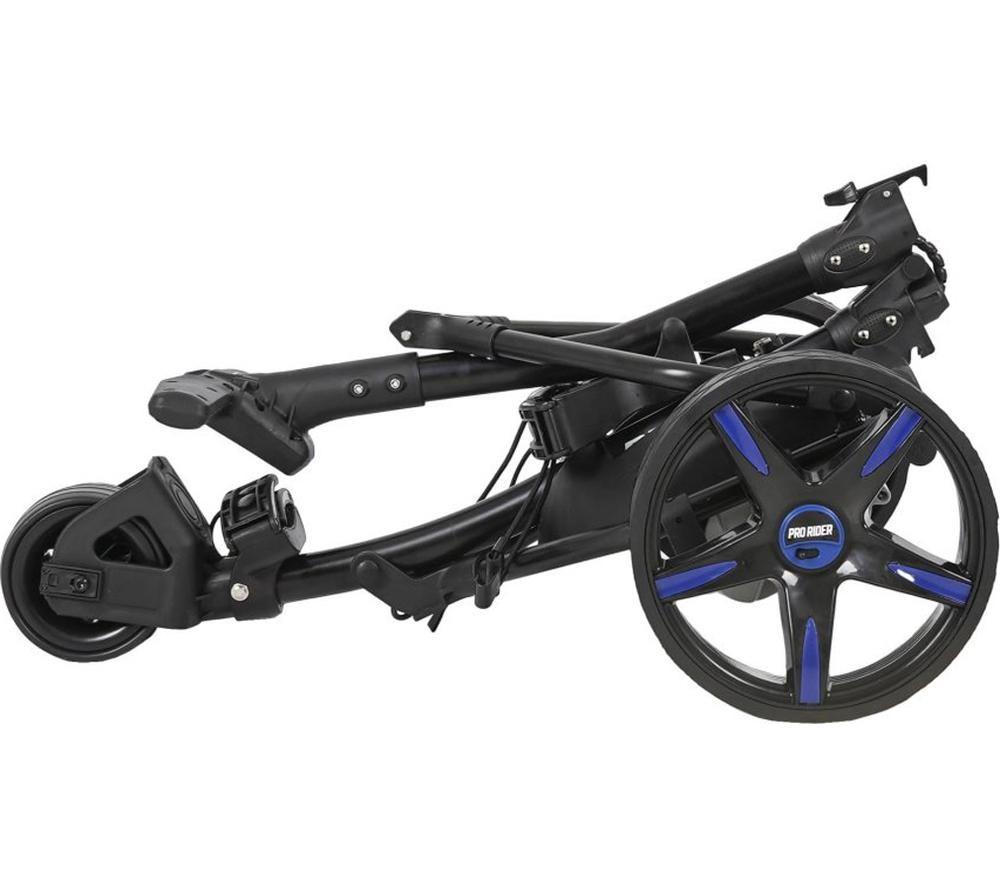 PRO RIDER 36 Hole Electric Golf Trolley - Black & Blue image number 4 of 9