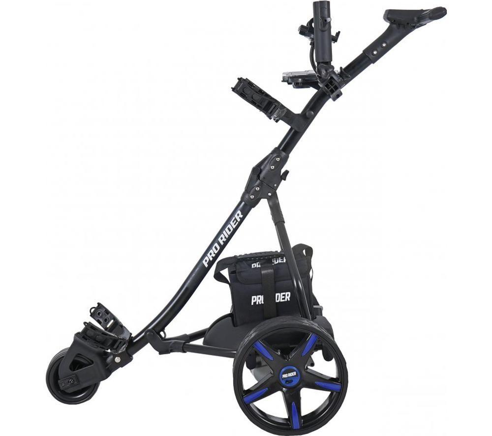 PRO RIDER 36 Hole Electric Golf Trolley - Black & Blue image number 5 of 9