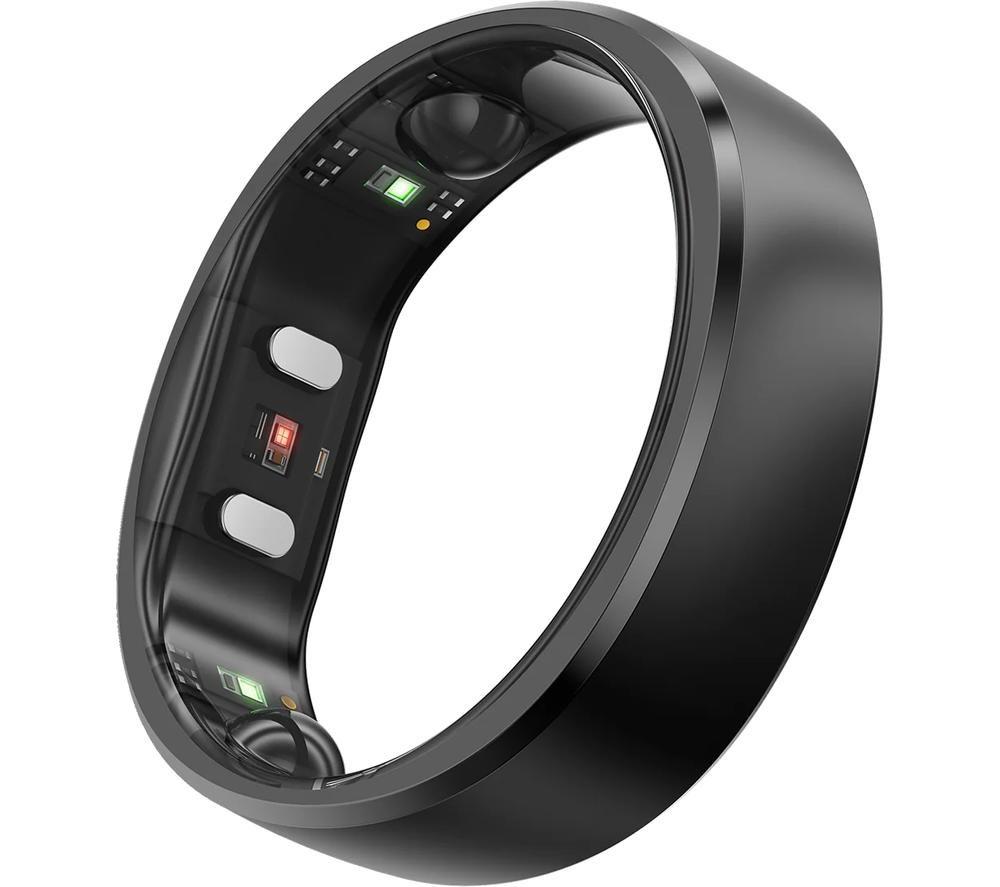 Ringconn Gen 2 Smart Ring - Matte Black, Size 8, Black