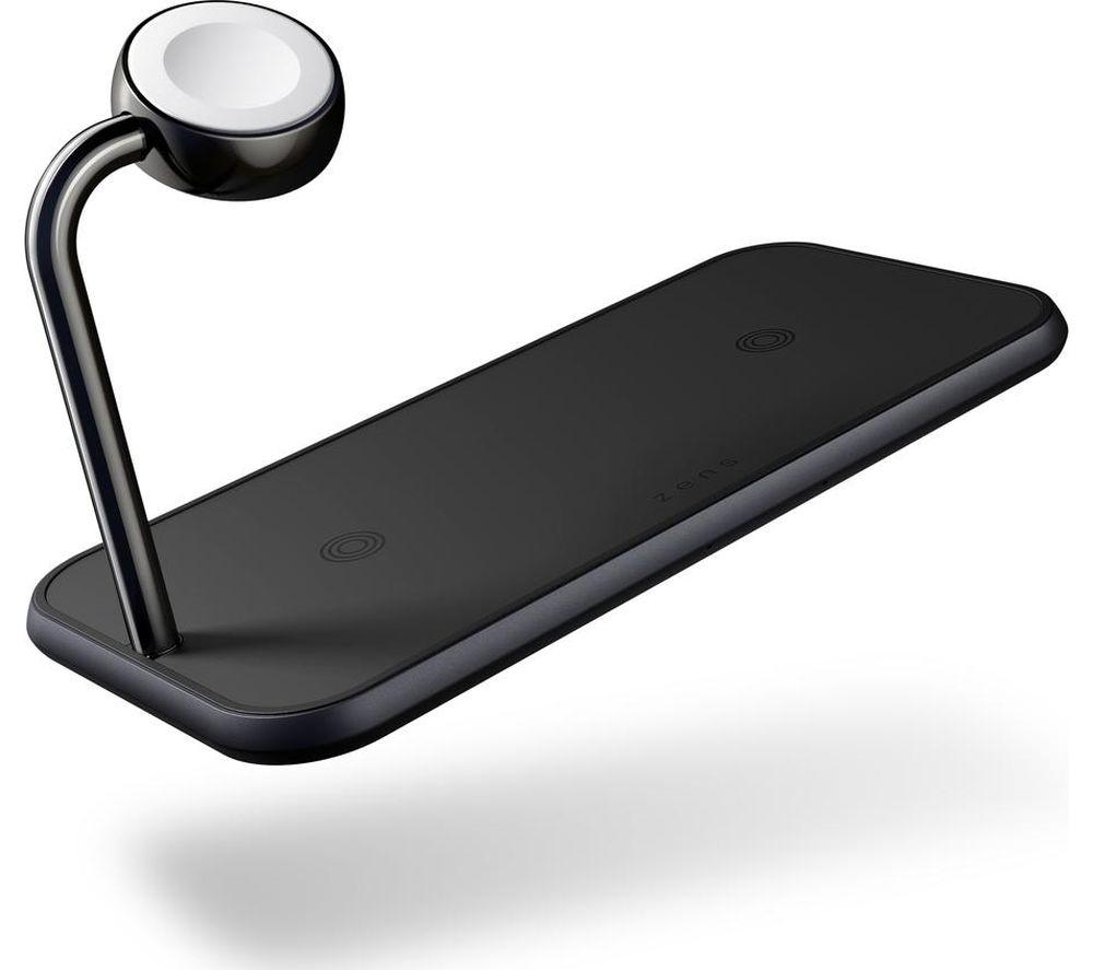 ZENS Dual+ Watch Qi Wireless Charging Pad Black image number 2 of 4