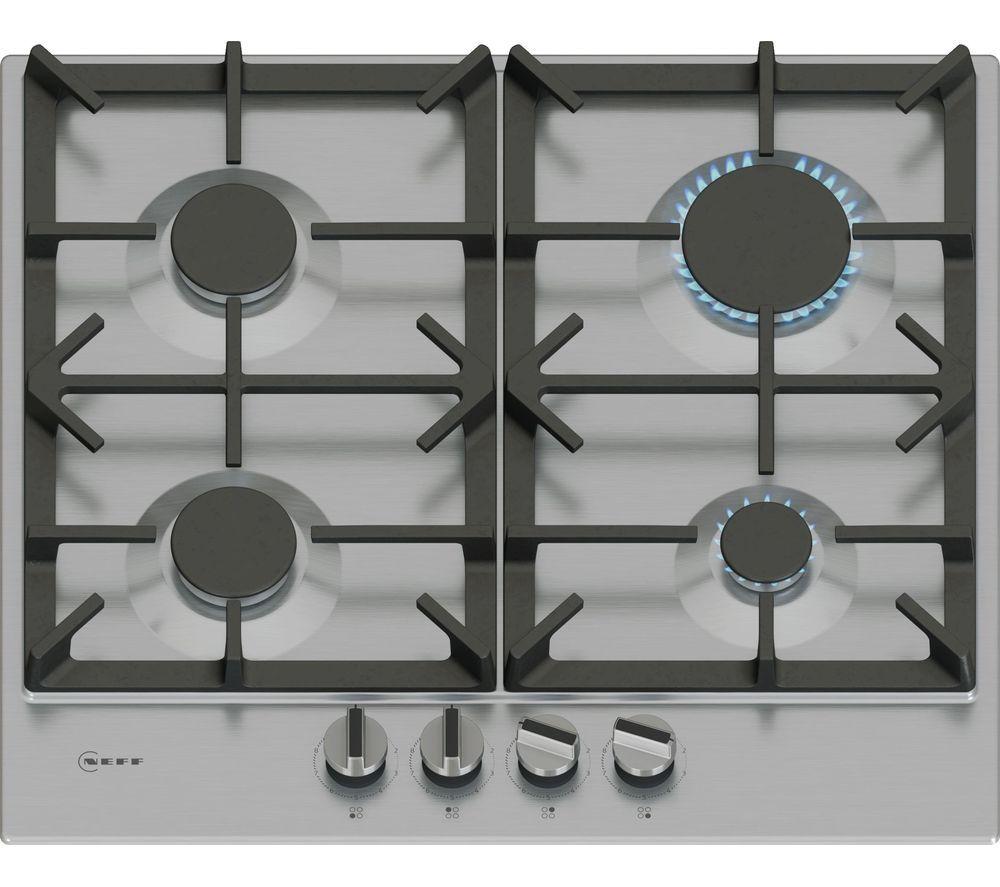 NEFF N70 T26CIP8N0 60 cm Gas Hob – Stainless Steel, Stainless Steel