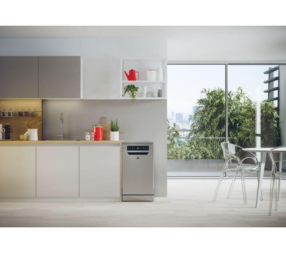 HOOVER H-Dish 500 HF0C3SB0FX-80 Slimline WiFi-enabled Dishwasher - Silver image number 8 of 8