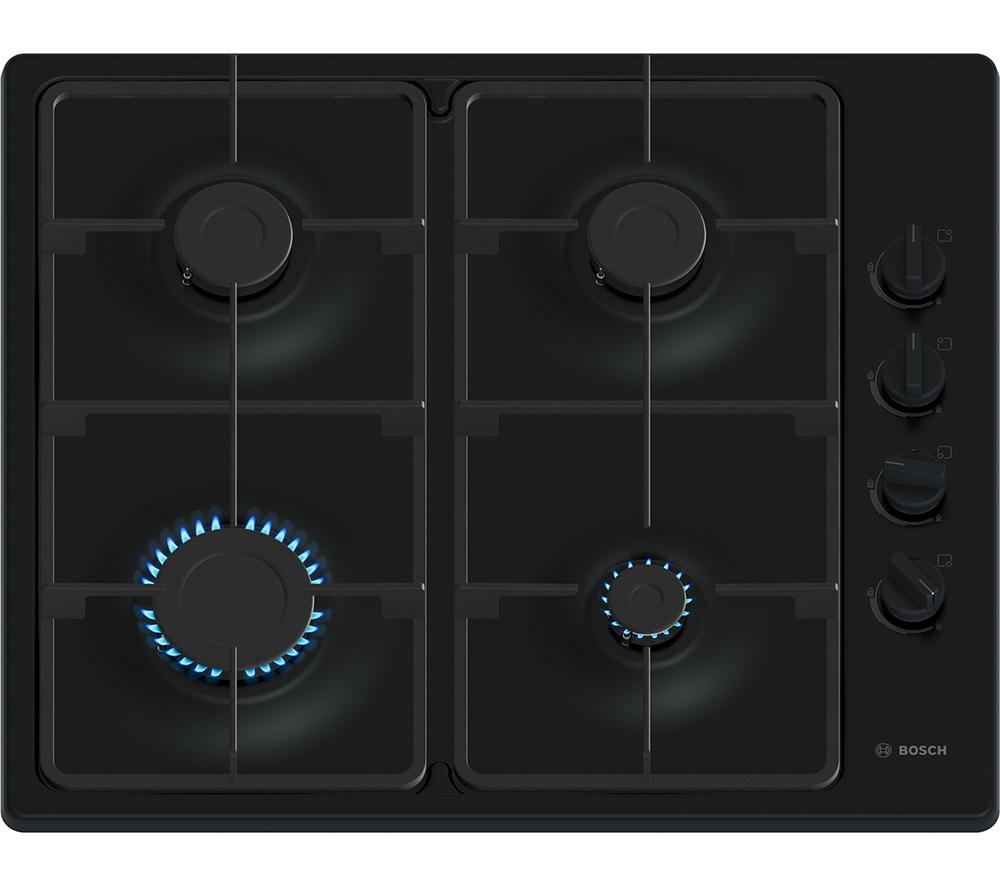 Bosch Series 2 Pbp6b6k60 60 Cm Gas Hob - Black, Black