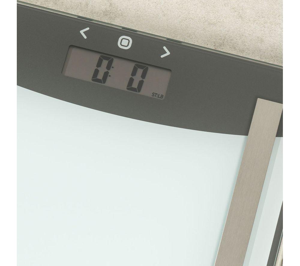 SALTER 9137 Glass Analyser Bathroom Scale- Silver image number 2 of 5