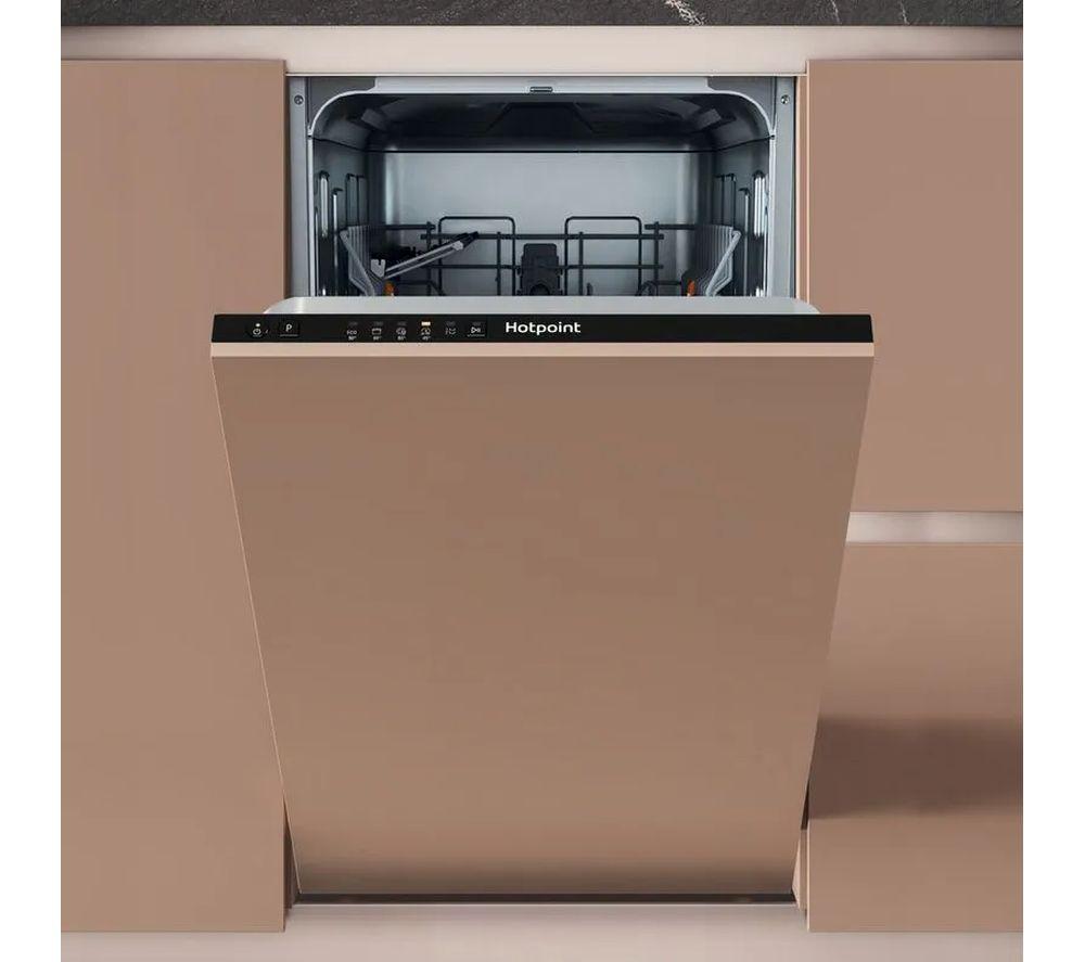 Hotpoint Hp2ie10cs80uk Slimline Fully Integrated Dishwasher, Black