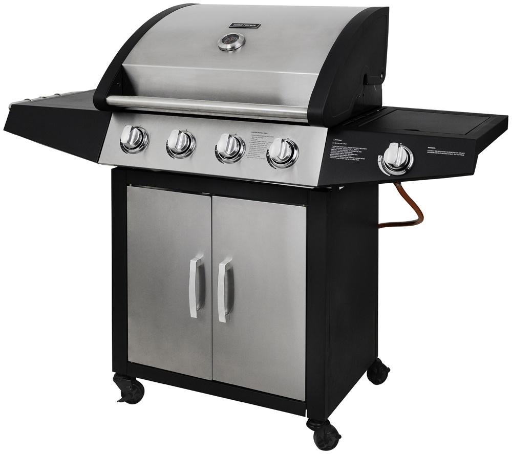 GEORGE FOREMAN GFGBBQ4B1SS3-C 4 Burner Gas BBQ - Black image number 16 of 17