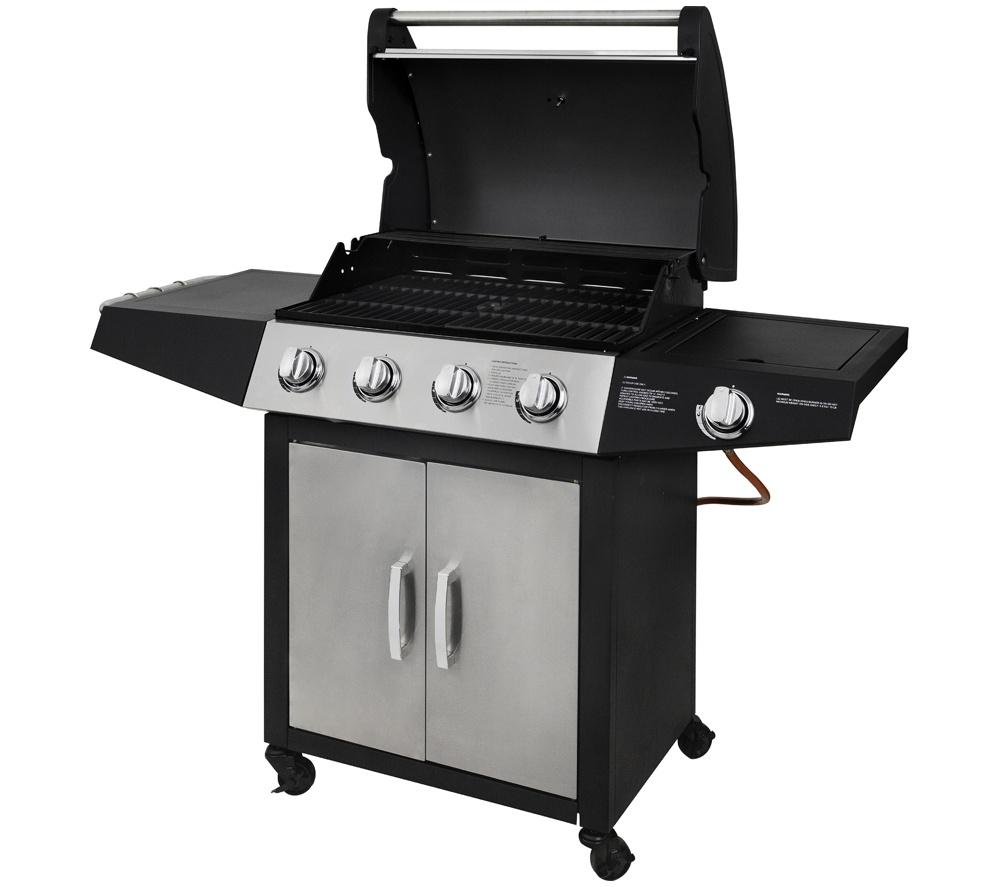 GEORGE FOREMAN GFGBBQ4B1SS3-C 4 Burner Gas BBQ - Black image number 17 of 17