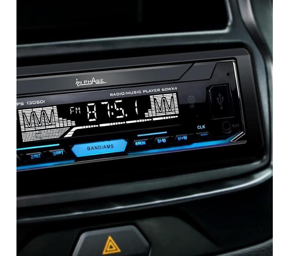 IN PHASE IPS-130SDi FM Bluetooth Car Stereo with Remote Control - Black image number 2 of 3