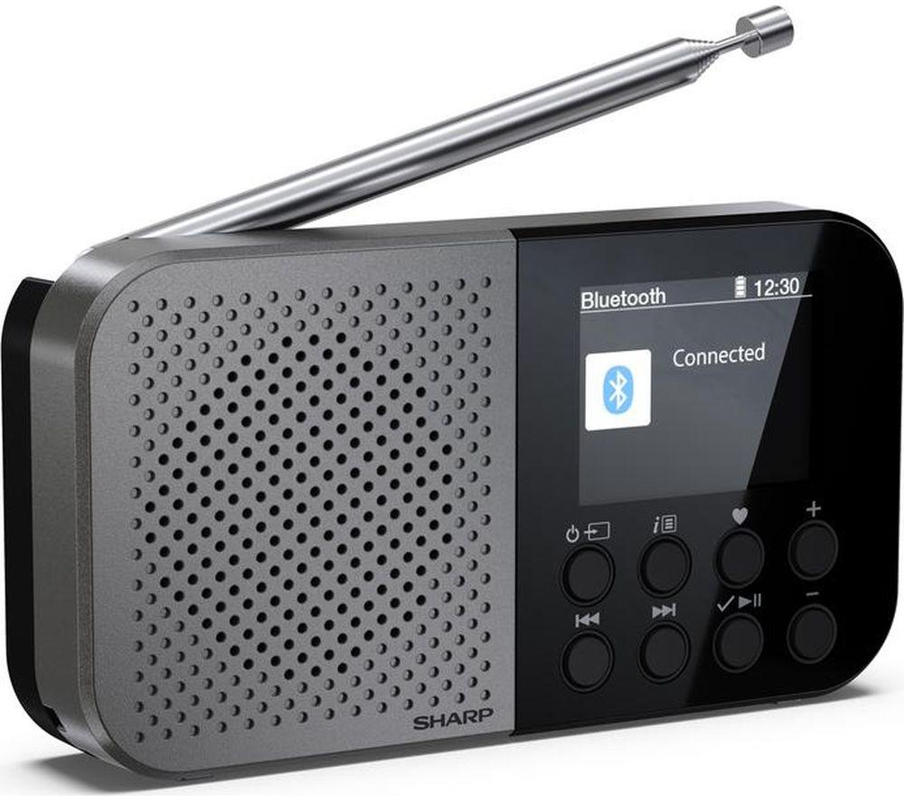 SHARP Osaka DR-P520 Portable DAB+/FM Bluetooth Radio - Storm Grey
