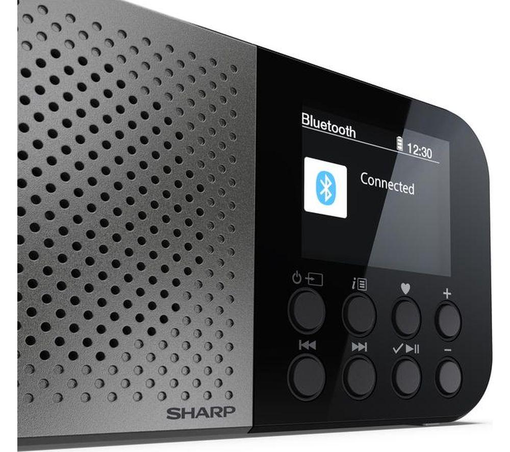 SHARP Osaka DR-P520 Portable DAB+/FM Bluetooth Radio - Storm Grey image number 4 of 9