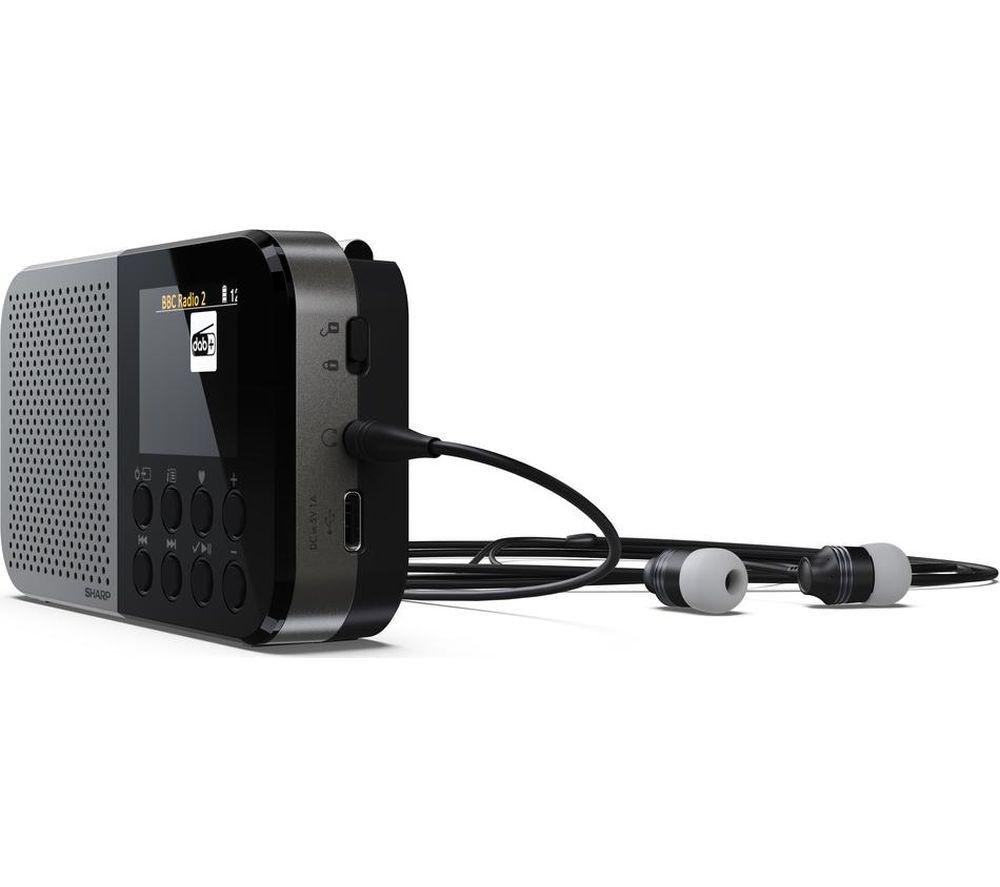 SHARP Osaka DR-P520 Portable DAB+/FM Bluetooth Radio - Storm Grey image number 6 of 9