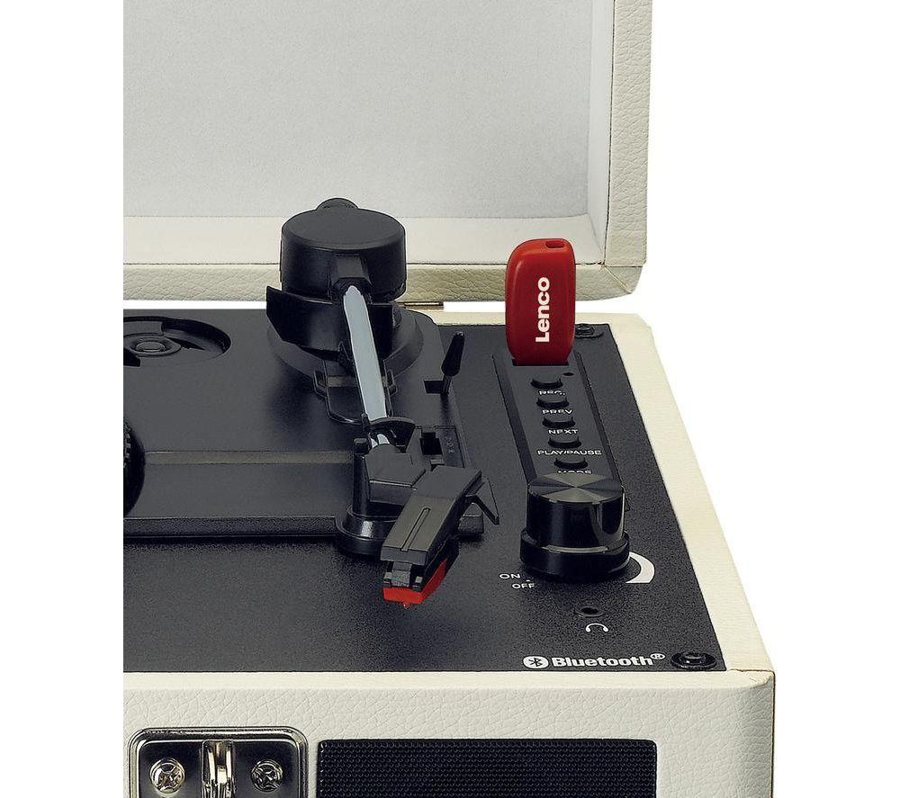 LENCO TT-115CR Belt Drive Bluetooth Turntable - Cream image number 3 of 9