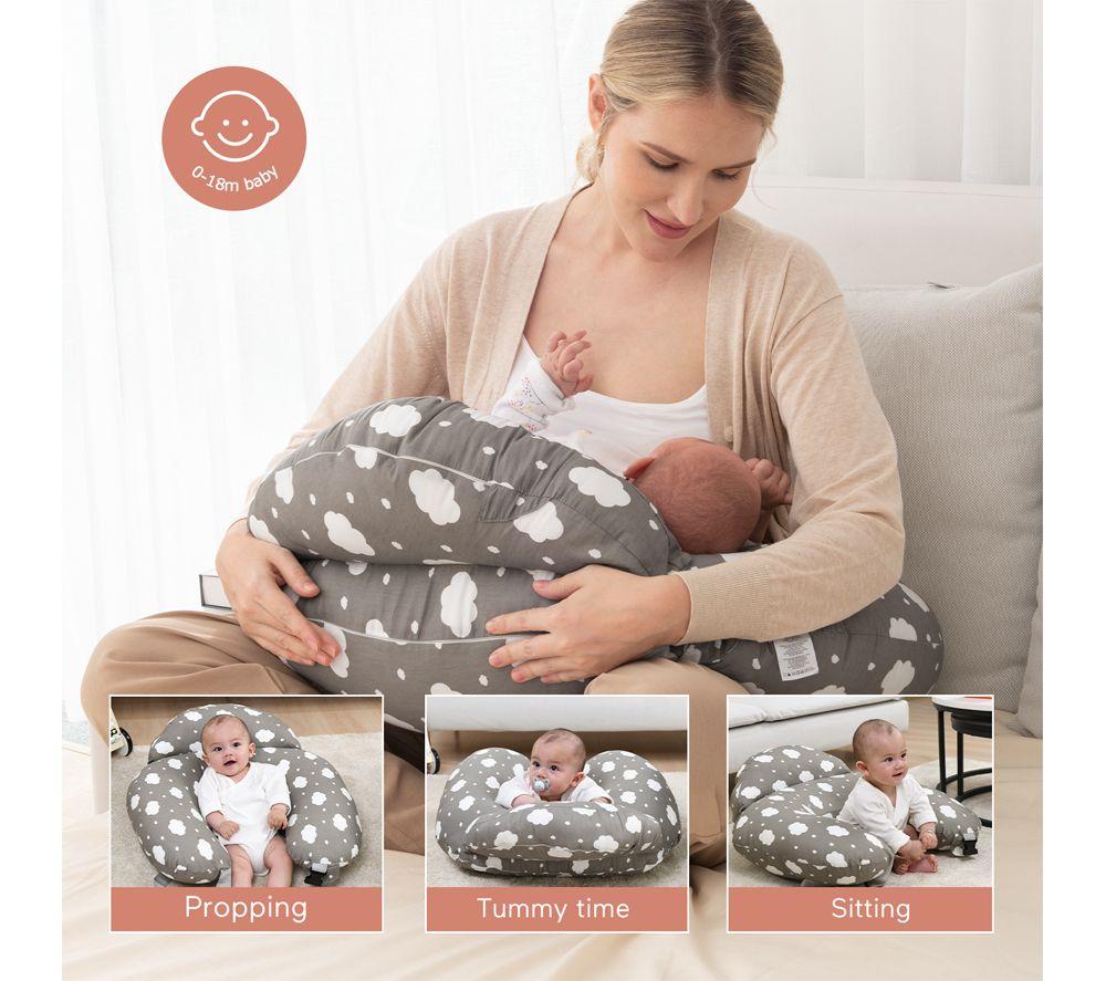 MOMCOZY Adjustable Nursing Pillow - Grey image number 3 of 5