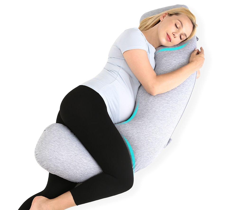 MOMCOZY PP001-FG11NB-A J Shaped Pregnancy Pillow - Grey image number 3 of 4