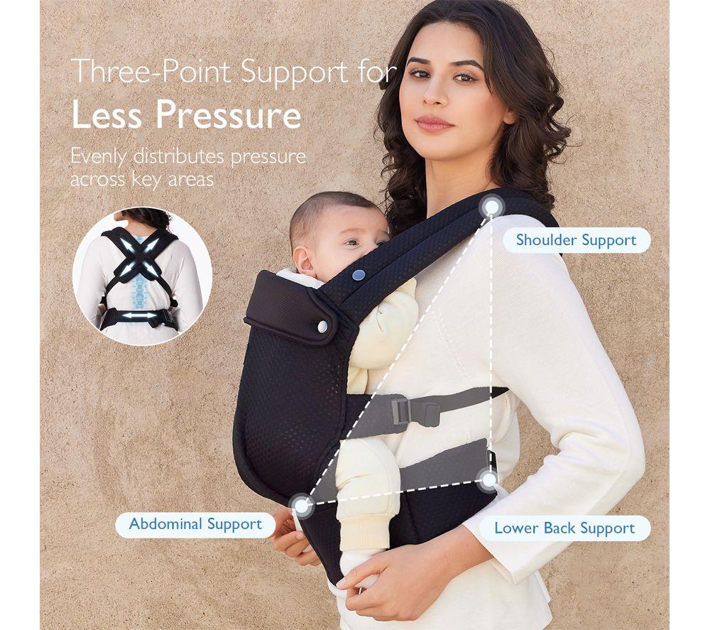 MOMCOZY BC001-BY12NB-A Baby Carrier - Black image number 3 of 4