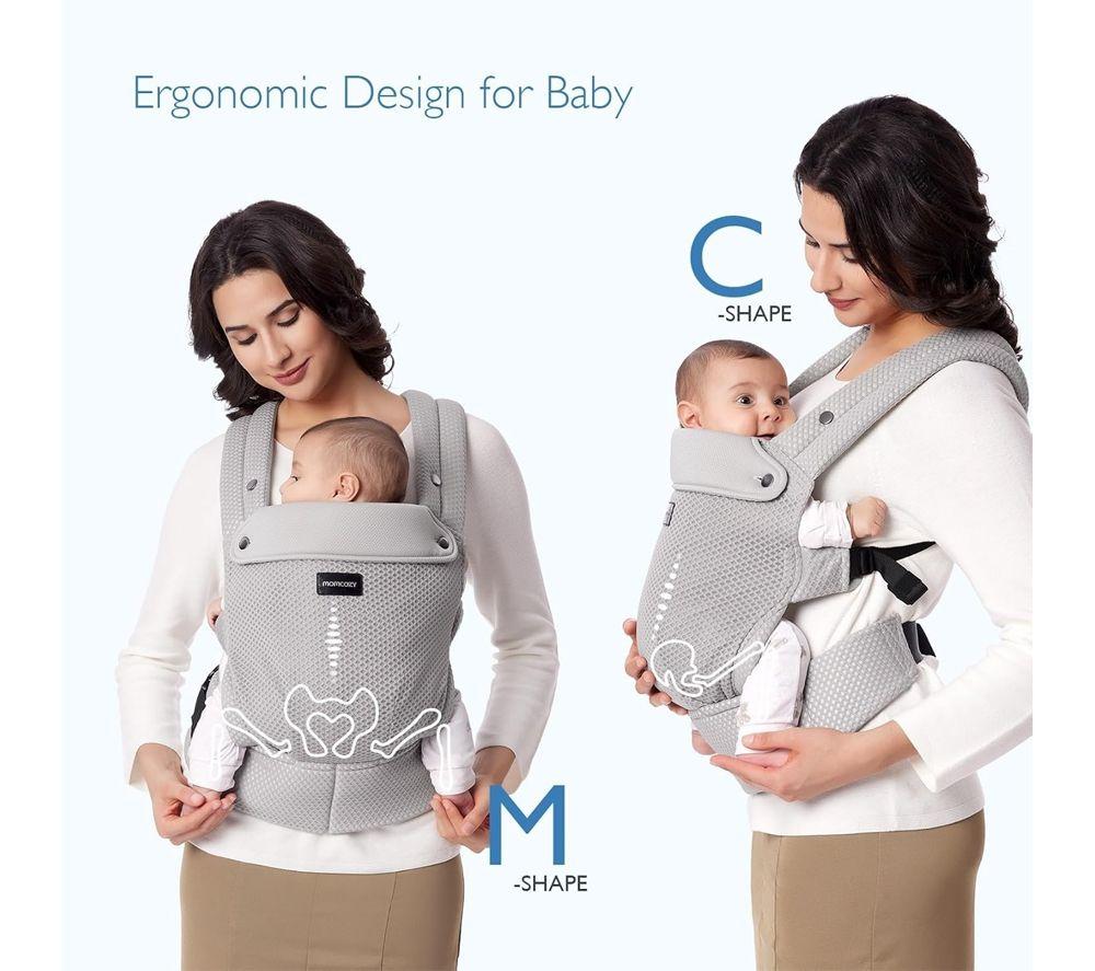 MOMCOZY BC001-DG12NB-A Baby Carrier - Grey image number 4 of 4