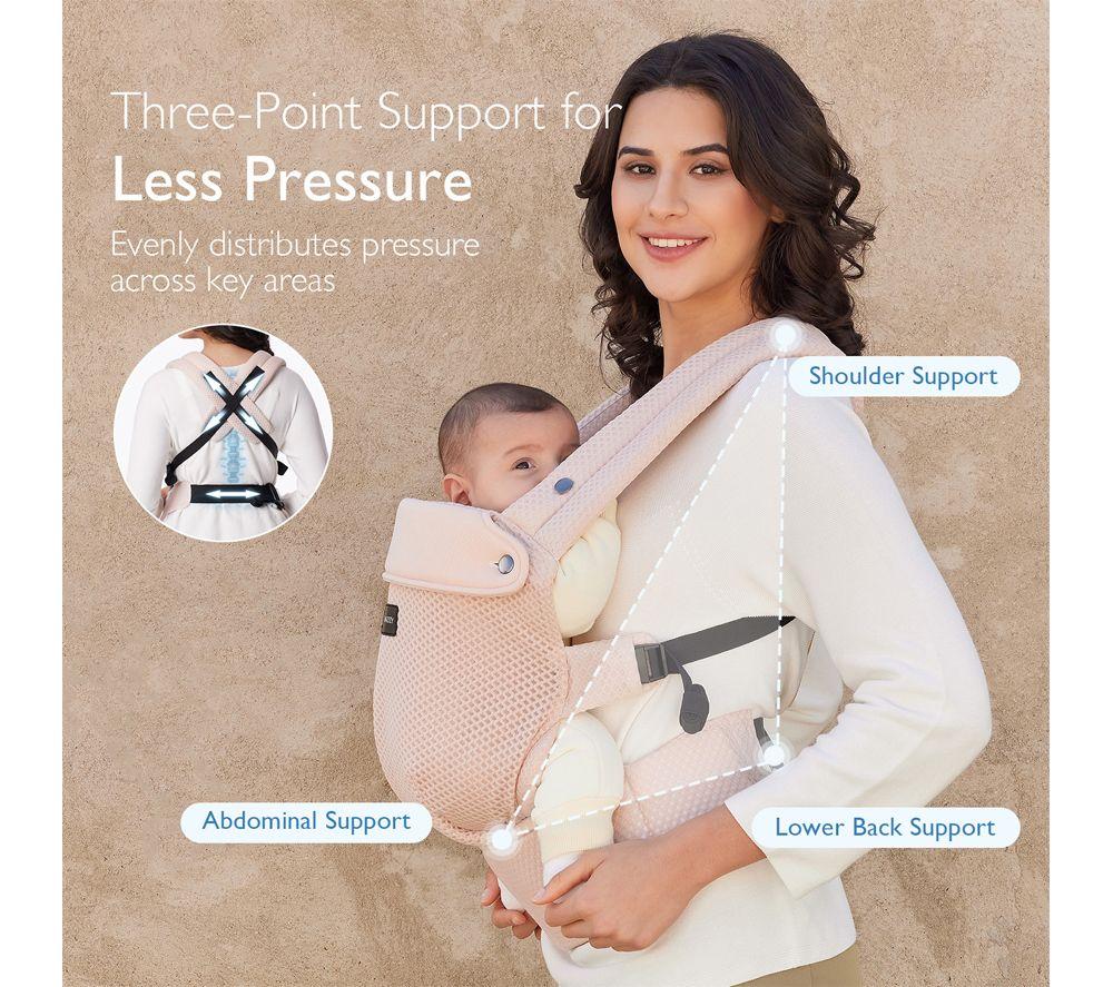 MOMCOZY BC001-PK12NB-A Baby Carrier - Pink image number 6 of 7