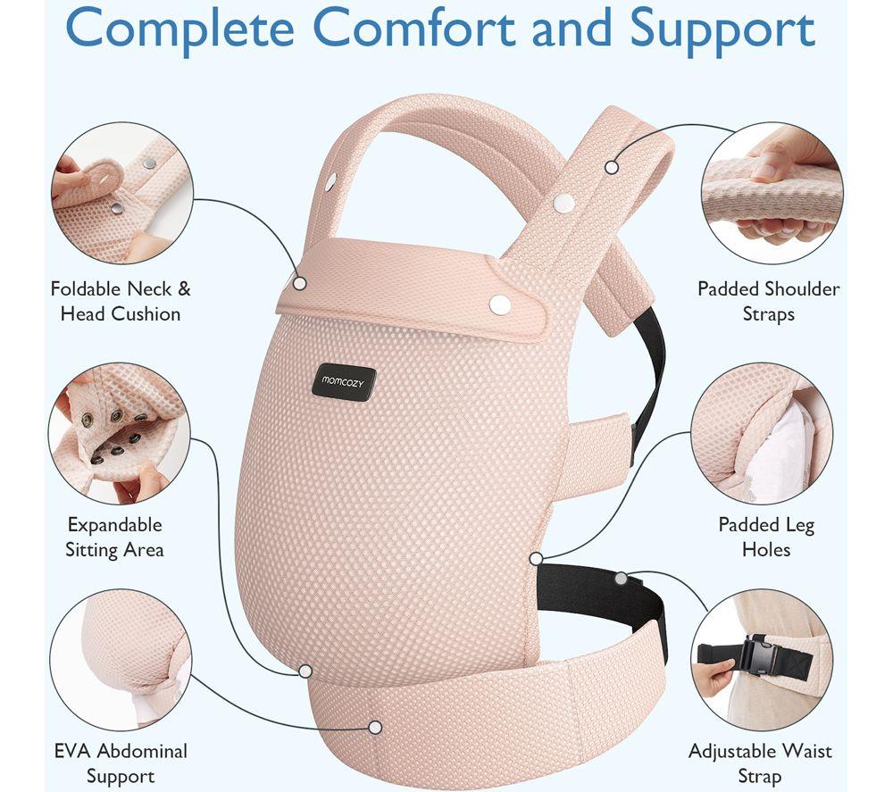 MOMCOZY BC001-PK12NB-A Baby Carrier - Pink image number 7 of 7
