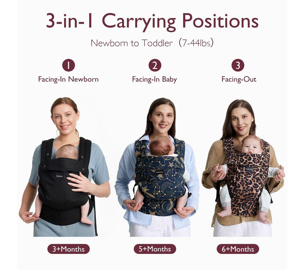 MOMCOZY BC001-U012NB-A Baby Carrier - Leopard Print image number 2 of 3
