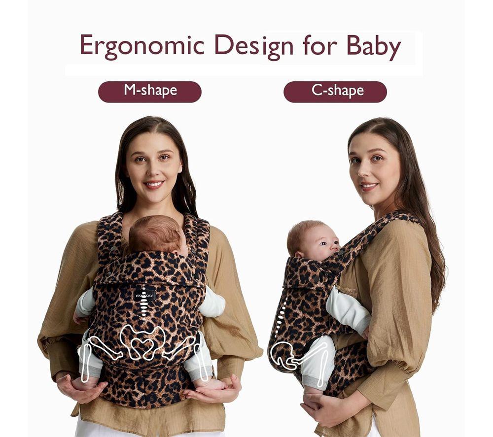 MOMCOZY BC001-U012NB-A Baby Carrier - Leopard Print image number 3 of 3