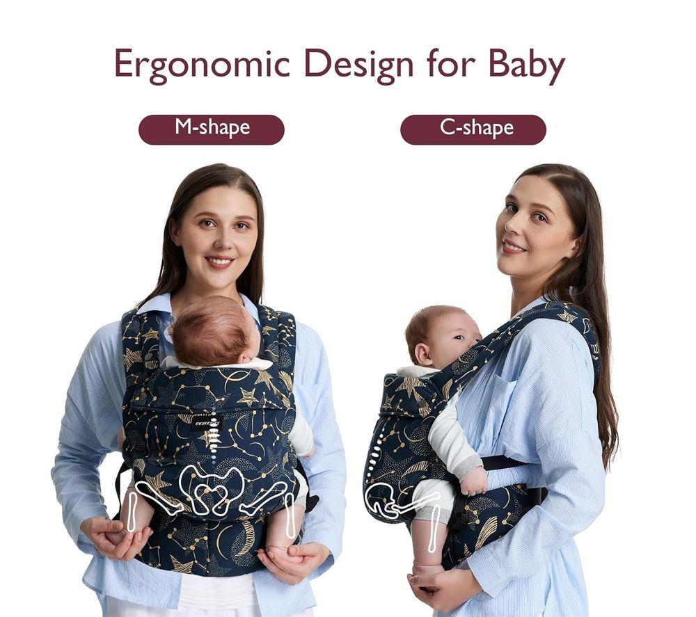 MOMCOZY BC001-Z312NB-A Baby Carrier - Starry Night Print image number 3 of 4