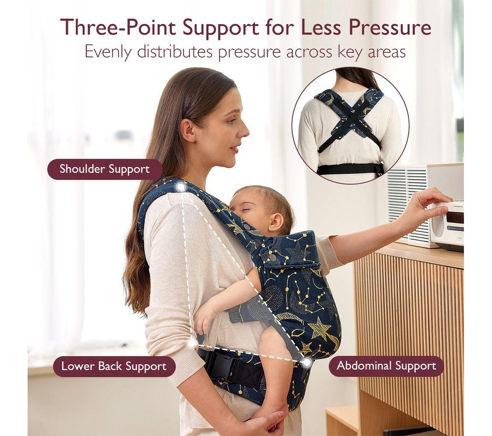 MOMCOZY BC001-Z312NB-A Baby Carrier - Starry Night Print image number 4 of 4